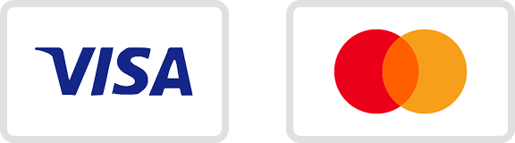 We accept Visa and Mastercard